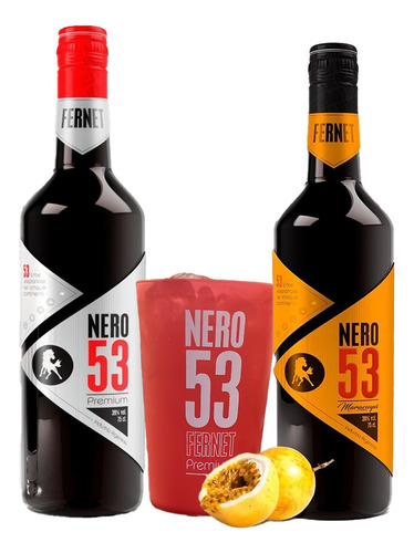 Nero 53 Kit Premium Y Maracuya X2 Con Regalos (vaso Y Bolsa)