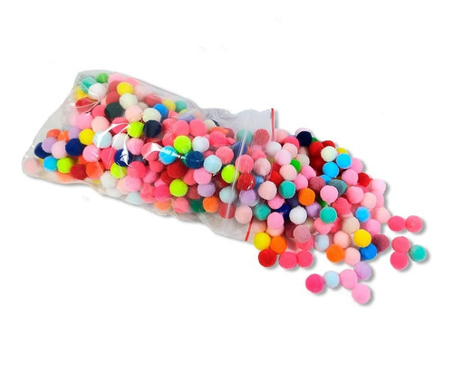 100 Mini Pompom Liso 1 Cm Para Artesanato Promoção