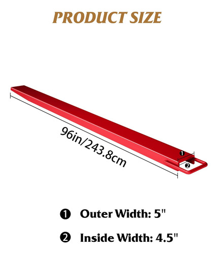 Forklift Extensions 96 Inch Length 4.5 Inch Width, Pallet Fo