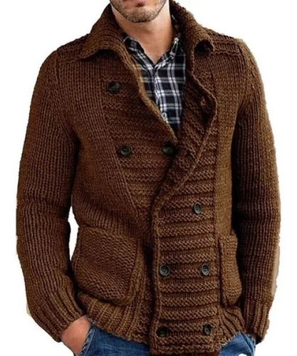 Chaqueta De Punto Tipo Cárdigan De Invierno Para Hombre