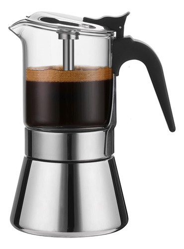 Cafetera De Café Espresso Sixaquae Moka Con Estufa De Inducc