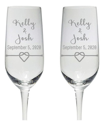 Copas De Champagne Personalizadas Brindis De Boda Novio...