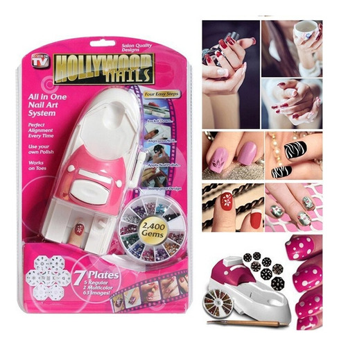 Set De Impresoras Nail Art Perfect Patrón Prensa De Uñas