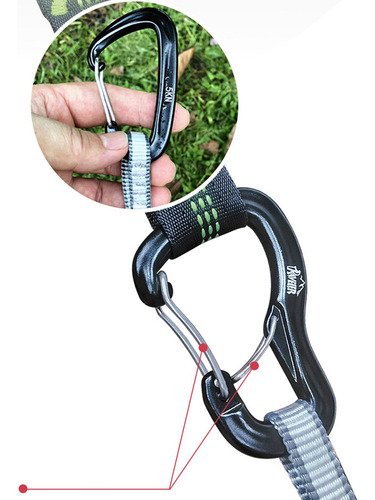 2x Hamaca Carabiner 8kn Gancho Accesorios De Escalada