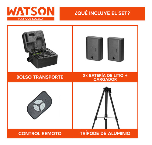 Nivel Láser 16 Líneas Watson Auto + 2 Baterías + Trípode