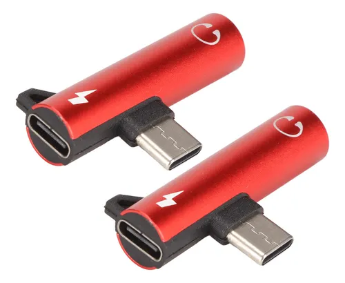 Adaptador De Audífonos Usb C 2 Piezas A 3.5 Mm 2 En 1 Carg