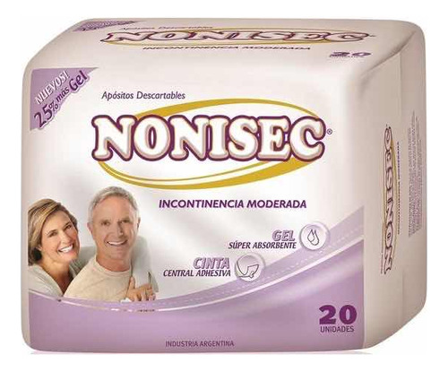 Nonisec Apositos Para Adultos Incontinencia Moderada X 20