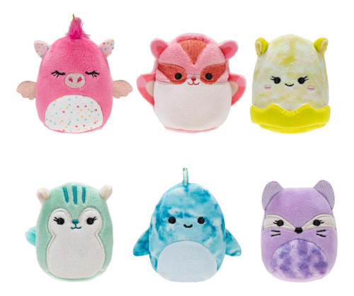 Peluche Squishville Lindo Y Colorido 6 Unidades 5 Cm