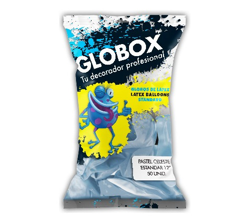 Globos Latex Globox Celeste Pastel X 50 U