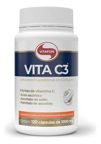 Suplemento Vita C3 Com 120 Cápsulas Vitafor