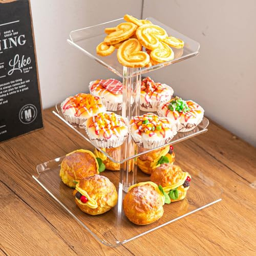 Torre De Cupcakes De 3 Niveles Para 24 Cupcakes, Soporte De