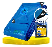 Comprar Lona Plástica Impermeável Azul 4x3 Multiuso 150 Micra Forte