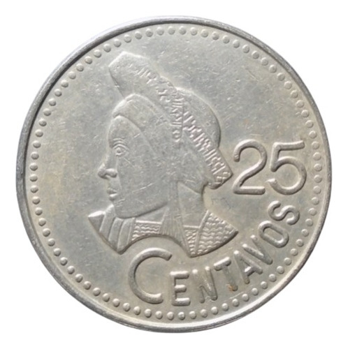 Guatemala 25 Centavos Años: 1977-2000 X Pieza Gt#01