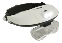 Comprar Lupa Binocular Manos Libres Doble Luz Led 5 Lentes Intercamb