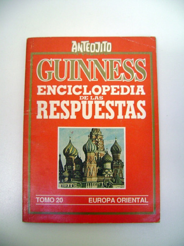 Anteojito Enciclopedia Guinness Tomo 20 Europa Año 91 Boedo