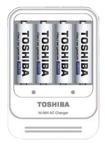 Carregador De Pilhas Toshiba Aa/aaa C/ 4 Pilhas Aa