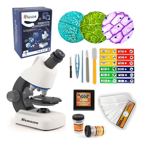 Microscopio Hyrenee Para Niños - Hasta 40-1200x Zoom, Kit St