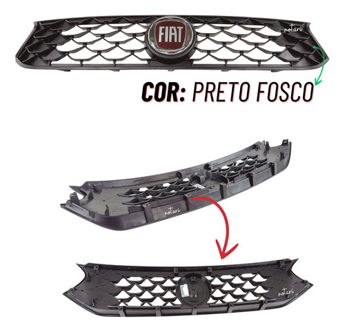 Parachoque Fiat Argo 2017 2018 2019 2020 2021 2022 Completo