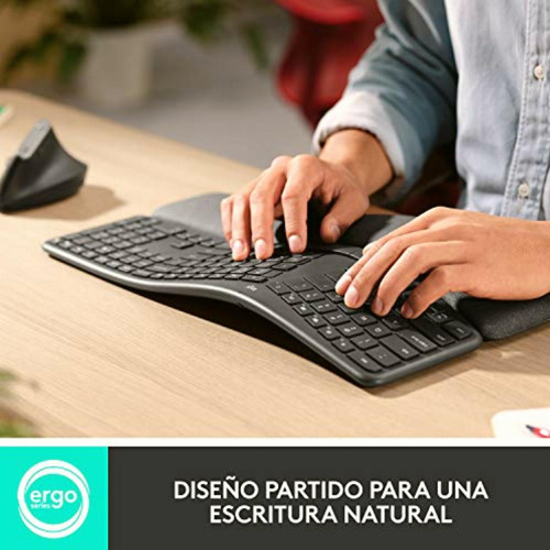 Logitech - Ergo K860 Teclado Inalámbrico Multidispositivo
