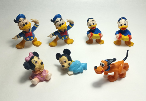 Antiguos Muñecos De Goma Walt Disney - Lote X7