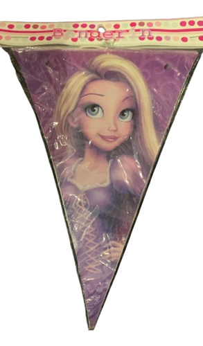 Banderin Triangular De Rapunzel