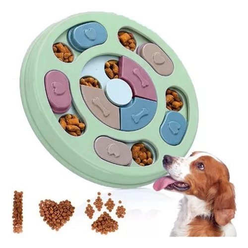 Comedor Interativo Canino Lento Redondo Em Plástico 24cm