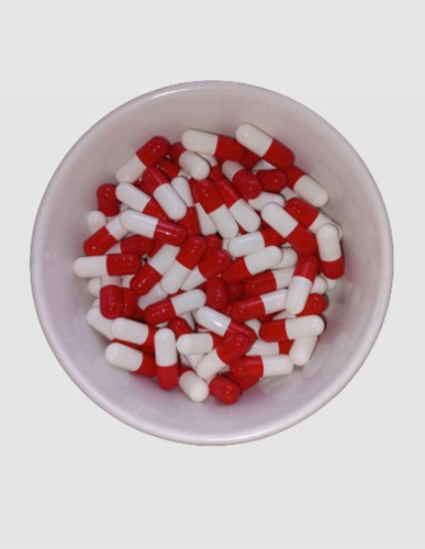 Capsulas De Gelatina 100 Un - N° 1 Blanco Rojo, Vacias