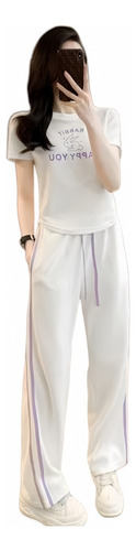 Conjunto Deportiva Para Mujer Playeras Casual Ropa 2 Piezas