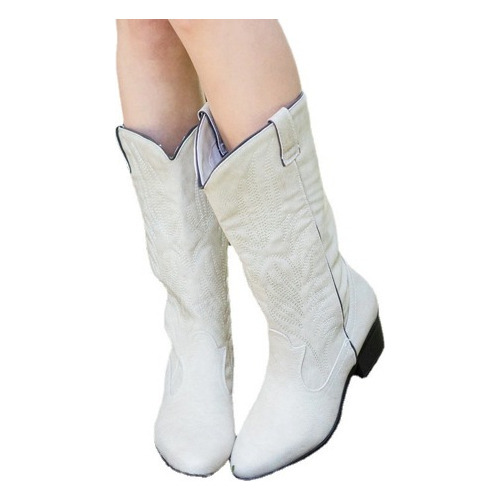 Botas De Cuero De Vaquero Occidental Para Mujer