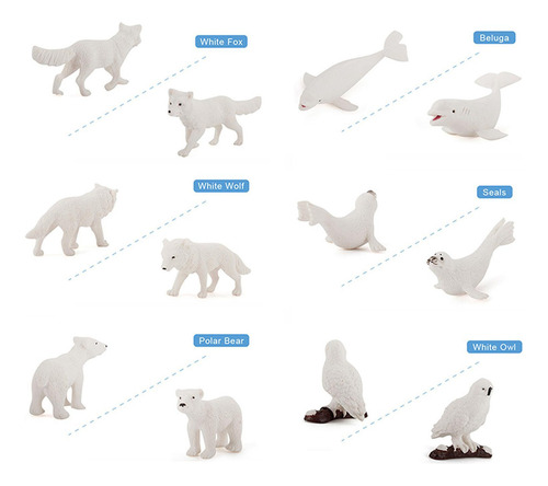 S Juguete De Animales Polares Juego De Figuras Realistas De