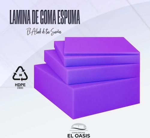 Goma Espuma Morada Lamina 100x195 5'' El Oasis