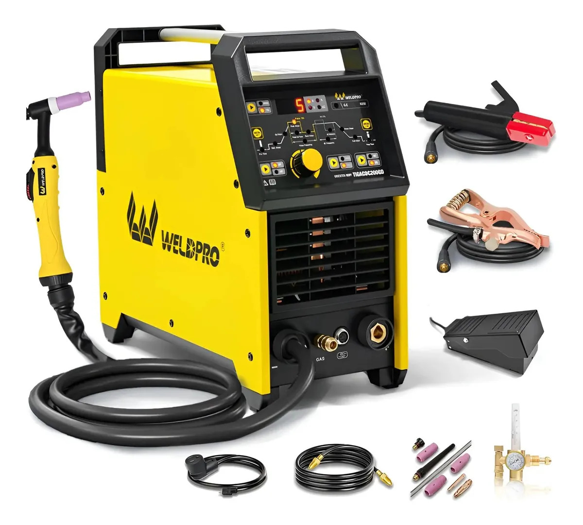 Soldador Weldpro Tig Ac/DC 200a com pulso, soldador Tig