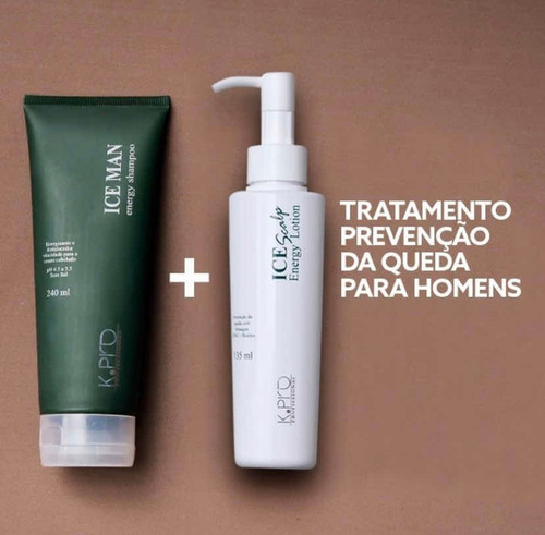 Kpro Ice Man Shampoo 1l Com Pump Mentolado Antiqueda Capilar