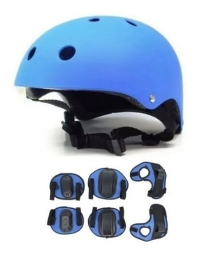 Set De Proteccion Niños Casco Rodilleras Coderas Muñequeras