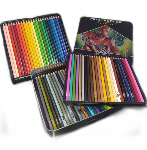 Imagen 1 de 3 de Colores Prismacolor 72 Creyones Caja Metalica Original