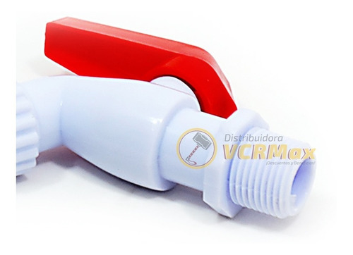 Imagen 7 de 10 de Canilla Esférica Pvc Manija Palanca 1/2 X 10 Unidades