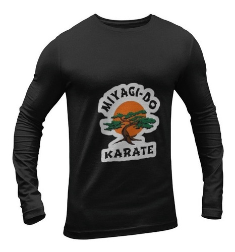 Polera Manga Larga Miyagi-do Cobra Kai Karate Estampado Inv