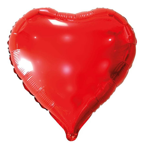 Balão Metalizado 20und 14 Médio Coração Vermelho 30cm Festa