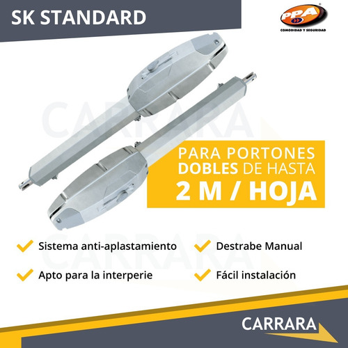 Imagen 2 de 7 de Kit Motor Automático Pivotante Batiente Doble 2 Hojas Portón