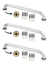 Comprar Kit 3 Barras De Apoio Alças Para Idosos Ou Deficientes 90 Cm