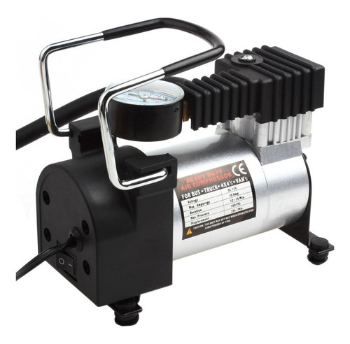 Imagen 3 de 3 de Compresor de aire mini a batería portátil QKL AI57 180W 12V gris