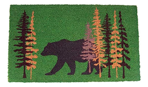 Green And Black Bear In The Woods Cabin Themed Home Decor Co