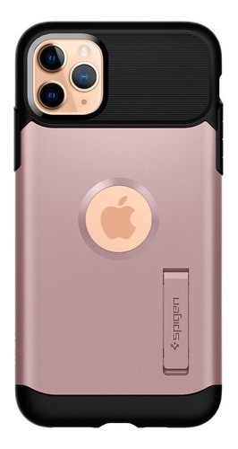 Funda para iPhone 11/11 Pro/11 Pro Max Spigen Slim Armor, oro rosa, iPhone 11 Pro Max