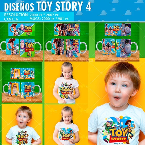 Imagen 1 de 5 de Plantillas Para Sublimar Tazas-poleras Toy Story