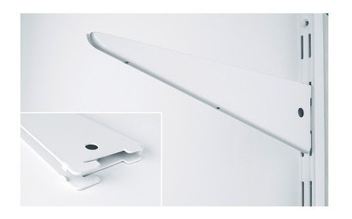 Imagem 5 de 7 de Suporte P/ Trilho Cremalheira Duplo Branco 27cm (par)