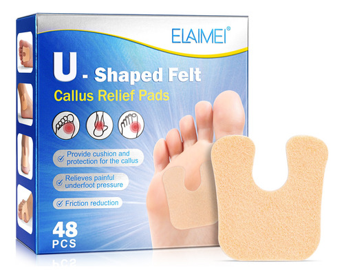 2×almohadillas Para Callos En Forma U, Suaves Y Transpirable