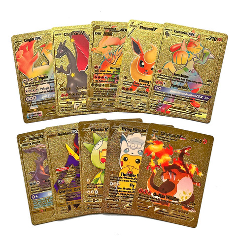 Cartas Pokemon Negras Metalizadas X27 Caja De Lujo