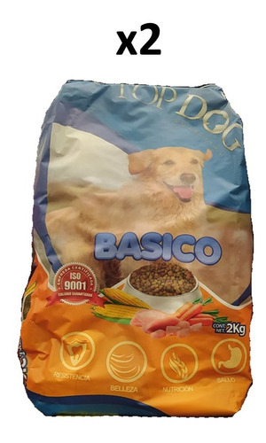 Alimento Para Perro Croquetas Top Dog Basico Seco 4kg