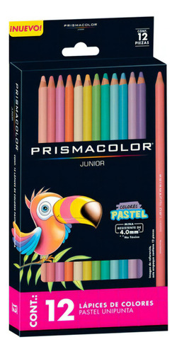 12 Lápices De Colores Pastel Profesional Prismacolor Junior