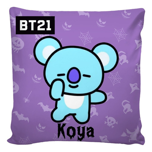 Coleção 7 Almofadas K-pop De Halloween Bt21 20x20 Cm